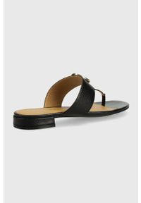 Emporio Armani japonki skórzane damskie kolor czarny na płaskim obcasie X3Q078 XF636 00002. Kolor: czarny. Materiał: skóra. Wzór: gładki. Obcas: na obcasie. Wysokość obcasa: niski #2