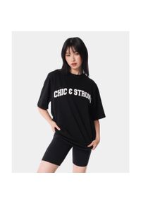 T-shirt dla kobiet sportowy Carpatree Varsity Chic. Kolor: czarny. Sport: fitness