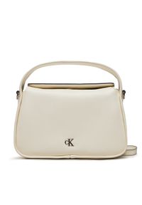 Calvin Klein Torebka Metal Mono Mini Block20 W/Flap K60K612246 Écru. Materiał: skórzane