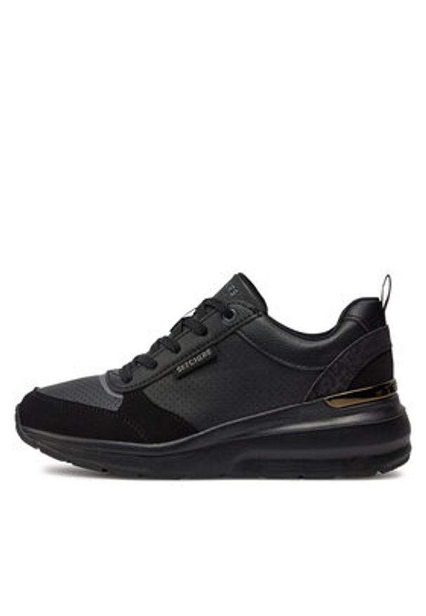 skechers - Skechers Sneakersy Subtle Spots 155616/BBK Czarny. Kolor: czarny. Materiał: skóra
