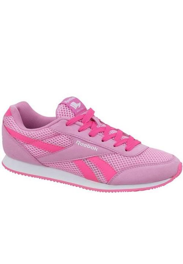 Buty do chodzenia dla dzieci Reebok Royal Classic Jogger 2. Zapięcie: sznurówki. Kolor: różowy. Materiał: materiał, syntetyk, tkanina. Szerokość cholewki: normalna. Model: Reebok Classic, Reebok Royal. Sport: turystyka piesza
