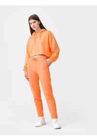 4f - Spodnie dresowe damskie. Kolor: pomarańczowy. Materiał: dresówka