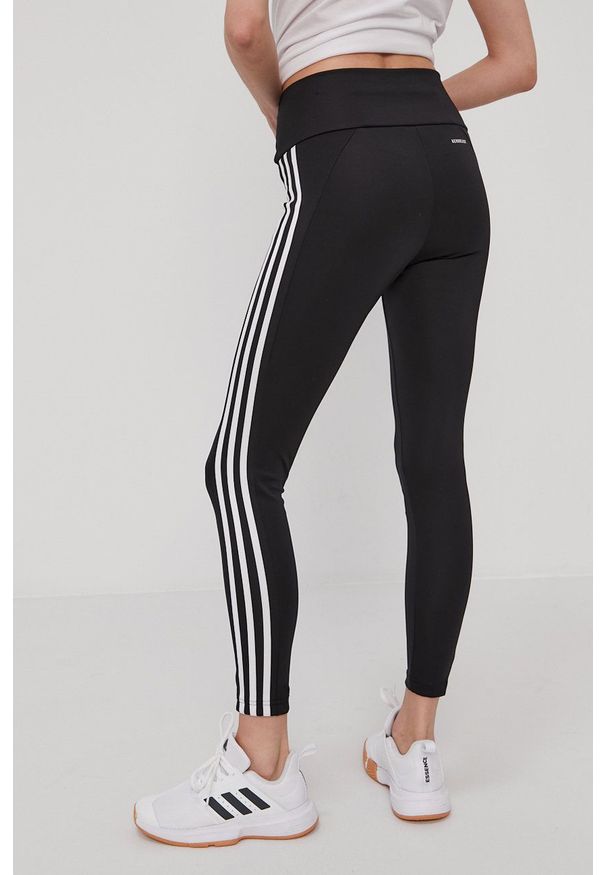 Adidas - adidas Legginsy GL4040 damskie kolor czarny gładkie. Stan: podwyższony. Kolor: czarny. Materiał: dzianina. Wzór: gładki