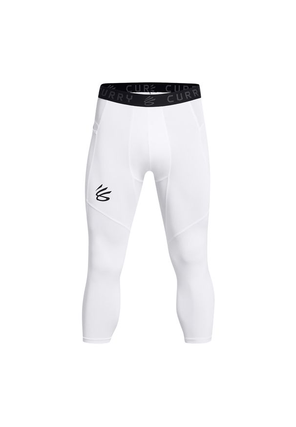 Legginsy treningowe męskie Under Armour Curry Brand 3/4. Kolor: biały