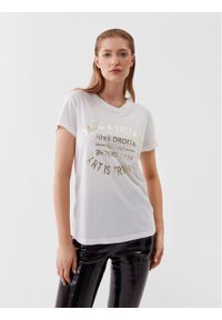 Zadig&Voltaire T-Shirt Walk Blason Foil JWTS01536 Biały Regular Fit. Kolor: biały