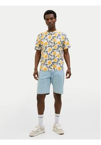 Jack & Jones - Jack&Jones T-Shirt Almeria 12276912 Beżowy Regular Fit. Kolor: beżowy. Materiał: bawełna #5