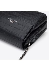 Wittchen - Damska torebka skórzana na łańcuszku. Kolor: wielokolorowy, czarny, srebrny. Wzór: haft, aplikacja. Dodatki: z haftem. Materiał: skórzane. Rozmiar: małe. Styl: elegancki. Rodzaj torebki: przez ramię #3