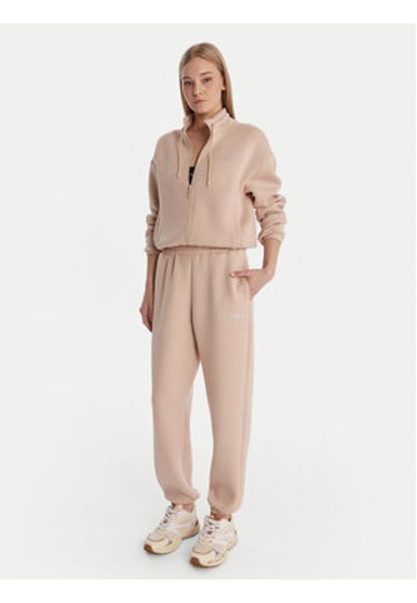 Guess Bluza 169845 Beżowy Classic Fit. Kolor: beżowy. Materiał: wiskoza