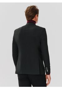 Pako Lorente - PAKO LORENTE – Czarna casualowa marynarka męska. Okazja: na co dzień. Kolor: czarny, niebieski. Wzór: gładki. Styl: casual #5