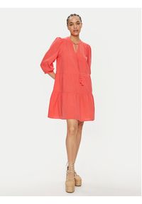 Vero Moda Sukienka letnia Pretty 10279712 Czerwony Regular Fit. Kolor: czerwony. Materiał: bawełna. Sezon: lato #6