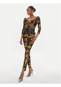 Versace Jeans Couture Legginsy 76HAC101 Czarny Skinny Fit. Kolor: czarny. Materiał: syntetyk #5