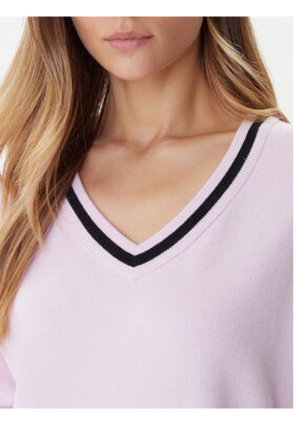 Liu Jo Sport Sweter TF5229 MS59L Różowy Regular Fit. Kolor: różowy. Materiał: syntetyk. Styl: sportowy