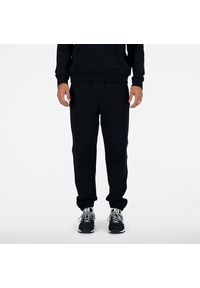 Spodnie męskie New Balance MP41508BK – czarne. Kolor: czarny. Materiał: bawełna, dresówka, tkanina #1