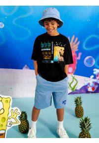 Sinsay - Koszulka SpongeBob - czarny. Kolor: czarny. Materiał: bawełna. Wzór: nadruk #1