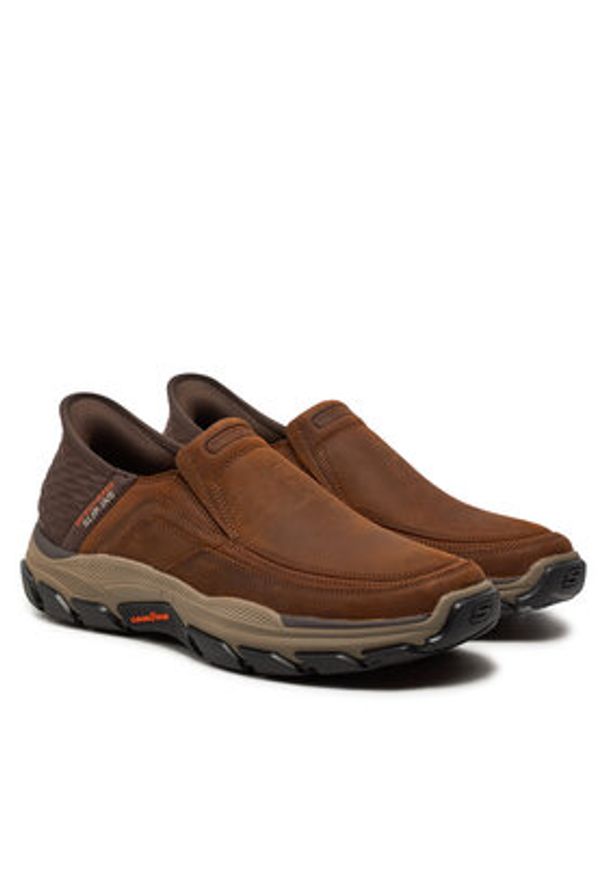 skechers - Skechers Półbuty 204810 CDB Brązowy. Kolor: brązowy. Materiał: skóra
