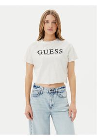 Guess T-Shirt V5GI19 I3Z14 Écru Regular Fit. Kolor: kremowy. Materiał: bawełna #1