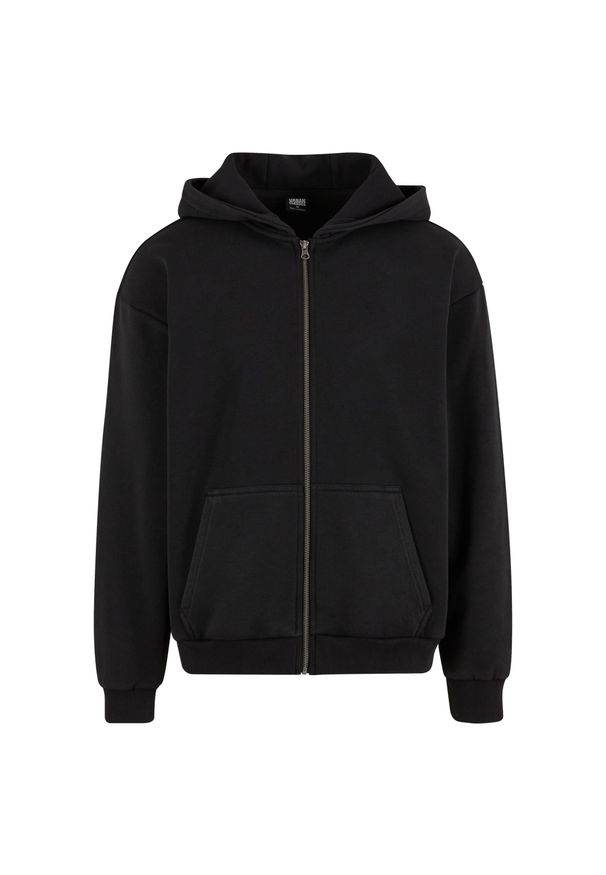 Bluza z kapturem i zamkiem błyskawicznym Urban Classics Vintage. Typ kołnierza: kaptur. Kolor: czarny