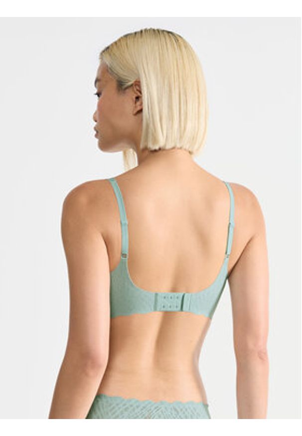 Sloggi Biustonosz bezfiszbinowy Zero Feel Bliss 10219688 Zielony. Kolor: zielony. Materiał: syntetyk