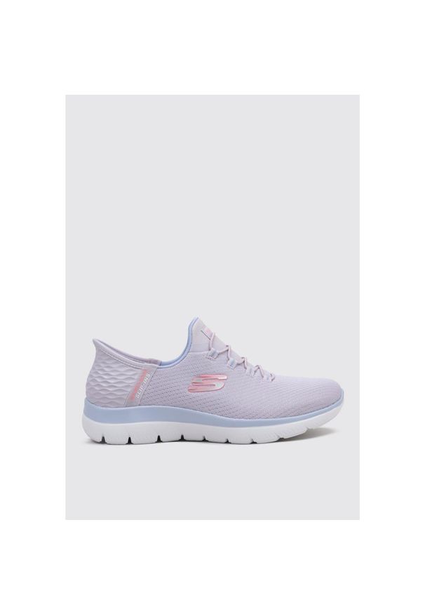 skechers - Buty Kobieta Skechers Summits fioletowy. Kolor: fioletowy. Materiał: syntetyk, materiał. Szerokość cholewki: normalna. Sport: turystyka piesza