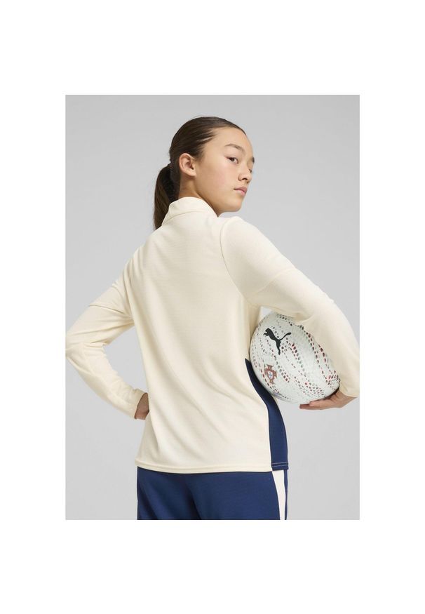 Puma - Młodzieżowa bluza treningowa z zamkiem 1/4 Portugalia PUMA. Kolor: wielokolorowy, beżowy, niebieski