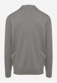 Born2be - Szary Sweter Półgolf z Bawełną Ozdobiony Ściągaczami Zolila. Okazja: na co dzień, na spotkanie biznesowe. Kolor: szary. Materiał: bawełna. Długość rękawa: długi rękaw. Długość: długie. Wzór: aplikacja. Styl: casual, biznesowy, klasyczny #3