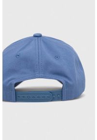 Hugo - HUGO czapka z daszkiem bawełniana kolor niebieski z aplikacją. Kolor: niebieski. Materiał: bawełna. Wzór: aplikacja #3