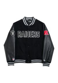 New Era Kurtka bomber New Era NFL Las Vegas Raiders Varsity 60596371 Czarny Regular Fit. Kolor: czarny. Materiał: syntetyk #9