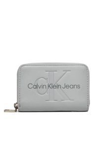 Calvin Klein Jeans Portfel Sculpted Med Zip Around Mono K60K612255 Szary. Kolor: szary. Materiał: skóra #1