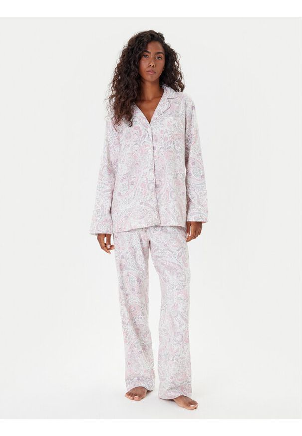 Lauren Ralph Lauren - LAUREN RALPH LAUREN Piżama ILN92448 Różowy. Kolor: różowy. Materiał: bawełna