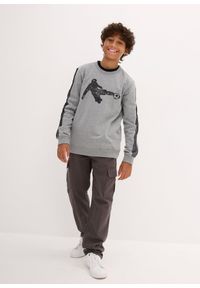 bonprix - Bluza z miękkiej mieszanki bawełny. Kolor: szary. Materiał: bawełna. Wzór: nadruk #3
