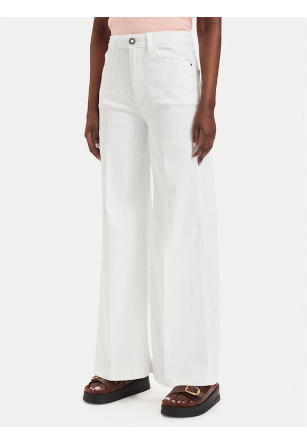 Guess Jeansy W6GA1C D0708 Kremowy Wide Leg. Kolor: kremowy