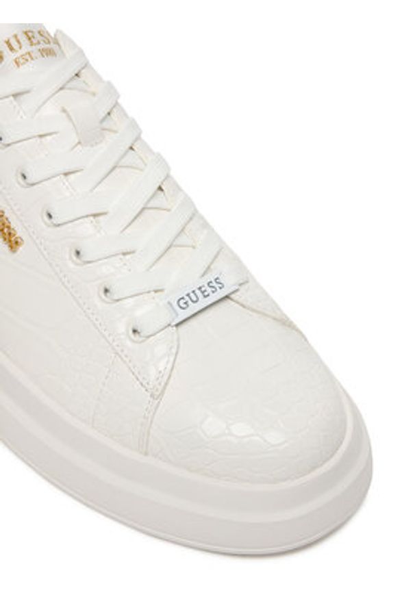 Guess Sneakersy FMPELA ELE12 Biały. Kolor: biały. Materiał: skóra, syntetyk