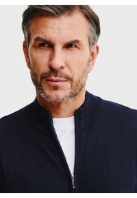 Pako Lorente - PAKO LORENTE – Sweter męski rozpinany w kolorze granatowym. Kolor: niebieski. Materiał: bawełna. Sezon: wiosna