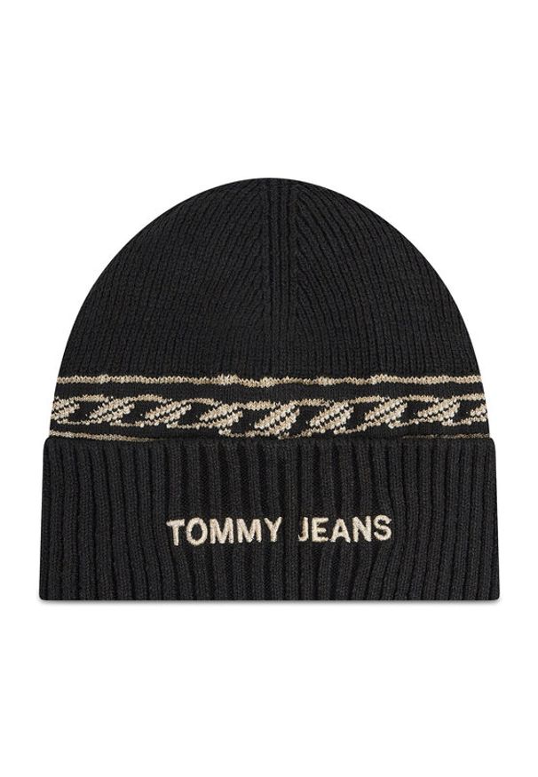 Tommy Jeans Czapka Tjw Femme Beanie AW0AW10710 Czarny. Kolor: czarny. Materiał: materiał