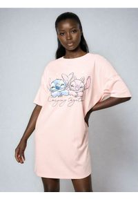 Sinsay - Bawełniana piżama dwuczęściowa Stitch - różowy. Kolor: różowy. Materiał: bawełna #1