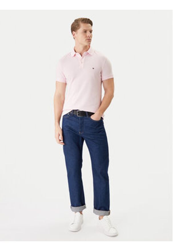 TOMMY HILFIGER - Tommy Hilfiger Polo 1985 MW0MW17771 Różowy Regular Fit. Typ kołnierza: polo. Kolor: różowy. Materiał: bawełna