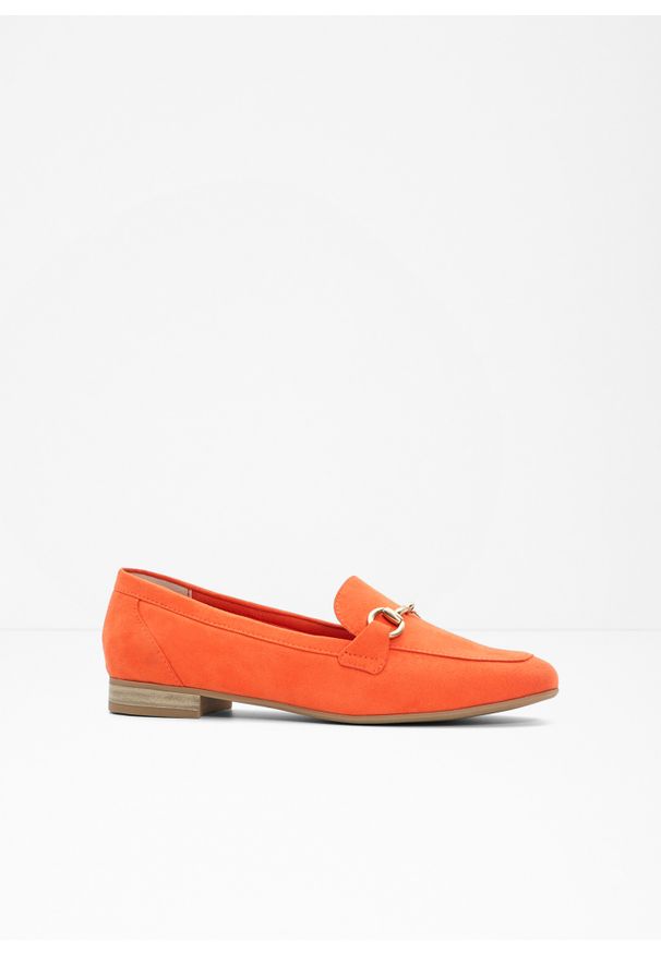 bonprix - Półbuty loafer Marco Tozzi. Zapięcie: sprzączka. Kolor: pomarańczowy. Styl: elegancki