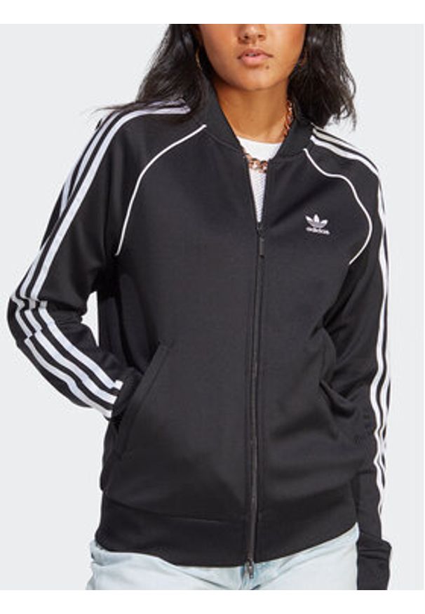 Adidas - adidas Bluza Adicolor Classics SST Track Top IB5912 Czarny Regular Fit. Kolor: czarny. Materiał: bawełna