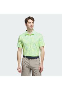 Adidas - Koszulka Ultimate365 Textured Print. Typ kołnierza: golf, polo. Kolor: zielony, biały, wielokolorowy. Wzór: nadruk. Styl: elegancki, sportowy #1