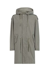 AllSaints płaszcz bawełniany Comiso kolor zielony przejściowy. Kolor: zielony. Materiał: bawełna #7