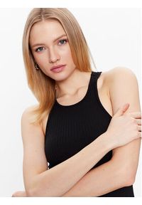 Guess Top Dionne W3GP22 KBPF0 Czarny Slim Fit. Kolor: czarny. Materiał: syntetyk