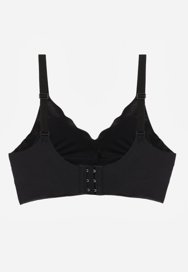 Born2be - Czarny Usztywniany Biustonosz Bezszwowy Bez Fiszbin Pretiona. Kolor: czarny. Materiał: materiał