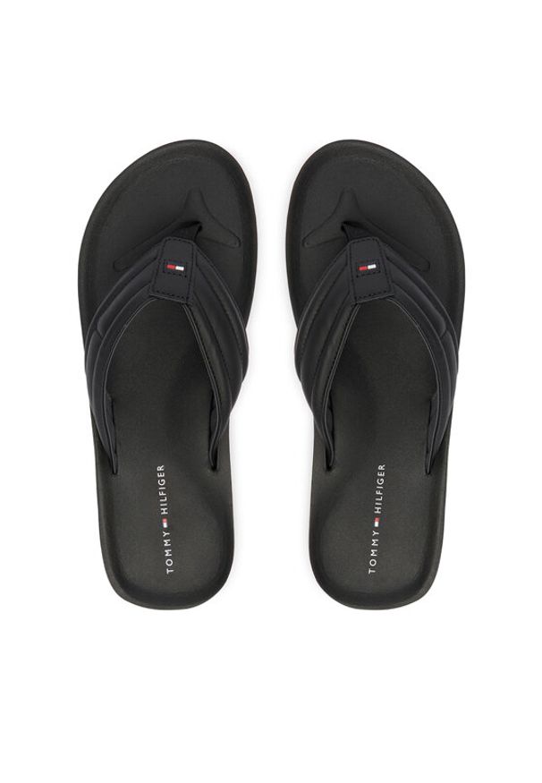 TOMMY HILFIGER - Tommy Hilfiger Japonki Hilfiger Padded Beach Sandal FM0FM05801 Czarny. Kolor: czarny. Materiał: syntetyk