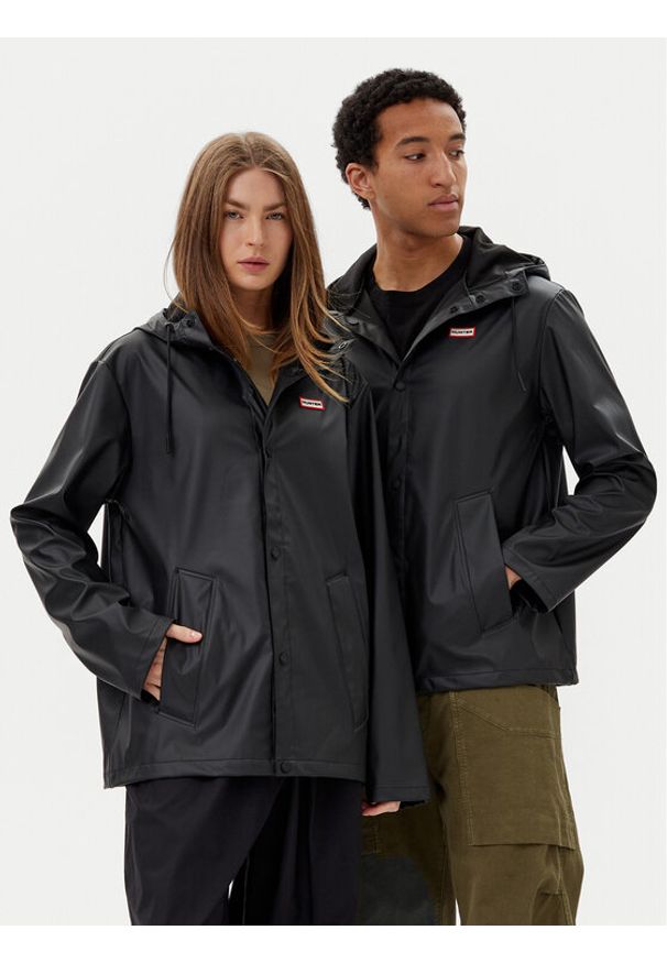 Hunter Kurtka przeciwdeszczowa Izzy Unisex HARU0012251 Czarny Regular Fit. Kolor: czarny. Materiał: syntetyk