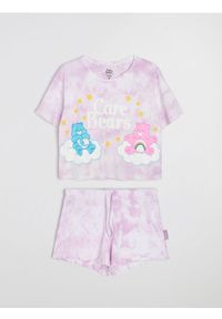 Sinsay - Bawełniana piżama dwuczęściowa z nadrukiem Care Bears - fioletowy. Kolor: fioletowy. Materiał: bawełna. Wzór: nadruk #1