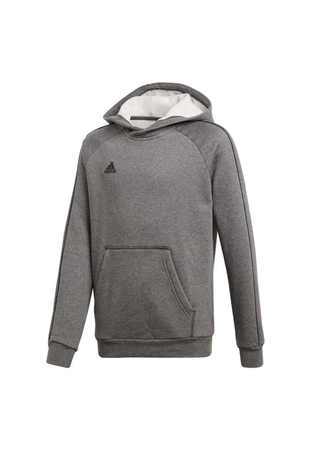 Adidas - Bluza dla dzieci adidas Core 18 Hoody Junior szara. Kolor: czarny, szary, wielokolorowy