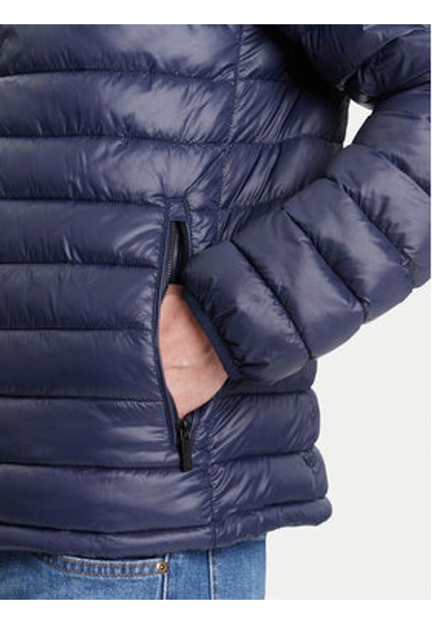 Karl Lagerfeld - KARL LAGERFELD Kurtka puchowa 505710 551590 Granatowy Regular Fit. Typ kołnierza: dekolt w karo. Kolor: niebieski. Materiał: syntetyk