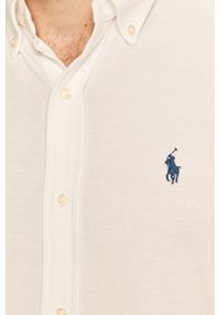 Polo Ralph Lauren - Koszula 710798291002. Okazja: na co dzień. Typ kołnierza: polo. Kolor: biały. Materiał: dzianina. Wzór: gładki. Styl: casual #3
