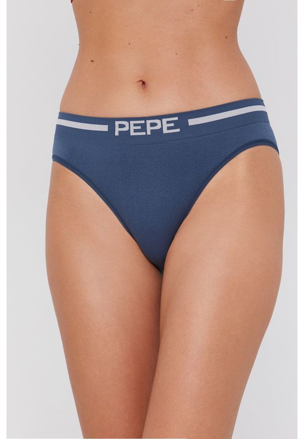 Pepe Jeans - Figi Kerry. Kolor: niebieski. Materiał: dzianina, materiał. Wzór: gładki