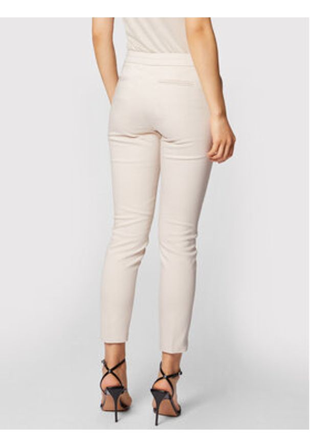 Morgan Spodnie materiałowe 211-PROSY.F Beżowy Slim Fit. Kolor: beżowy. Materiał: bawełna